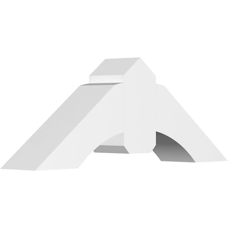 Ekena Millwork Archdale Architectural Grade PVC Gable Bracket, 36"W x 13 1/2"H x 6"D x 6"F, 9/12 Pitch GBP036X14X0606ARC00